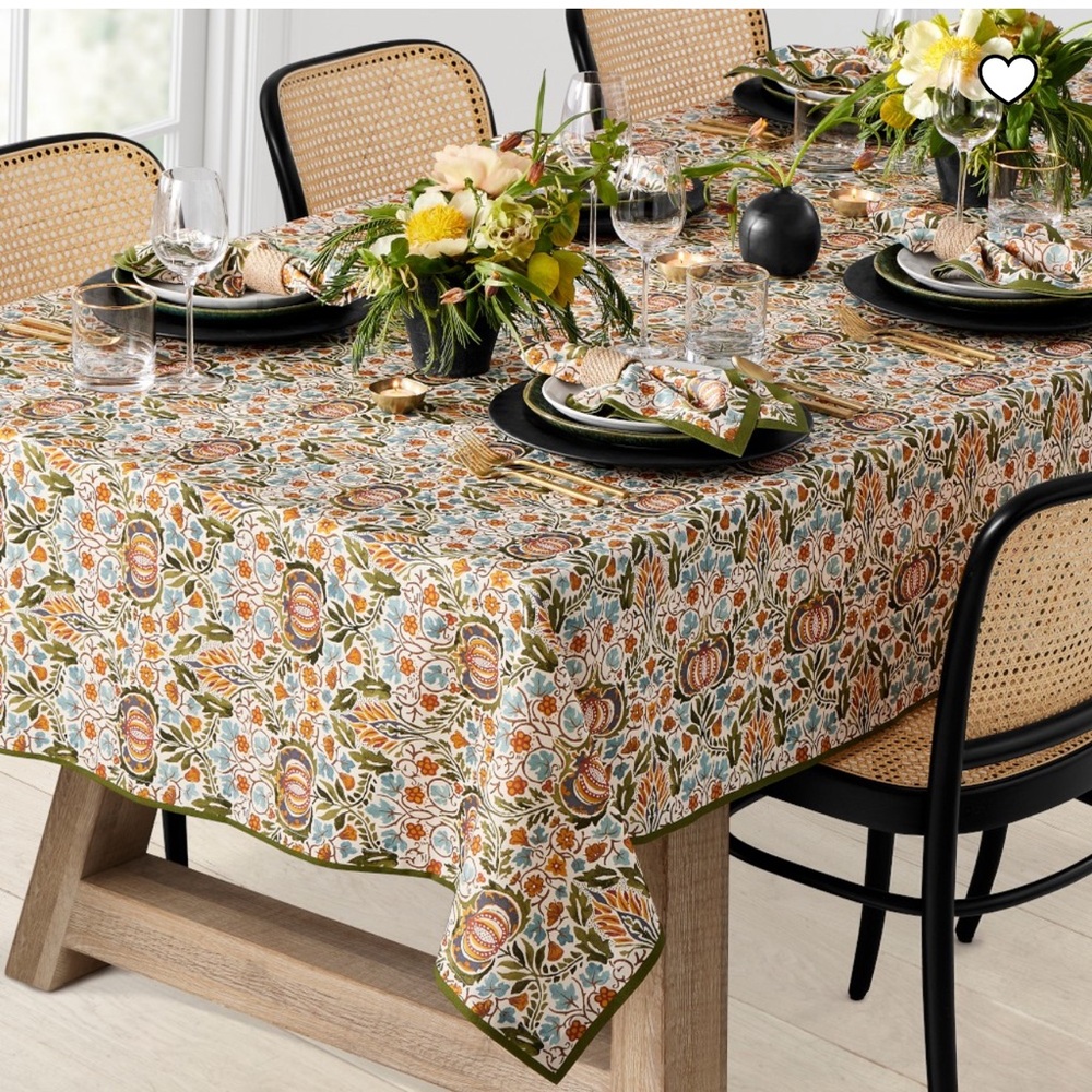 Morris & Co. x Williams Sonoma Little Chintz Tablecloth Cotton 70” x 108”
